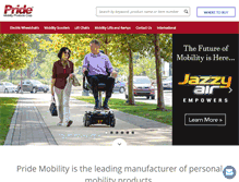 Tablet Screenshot of pridemobility.com